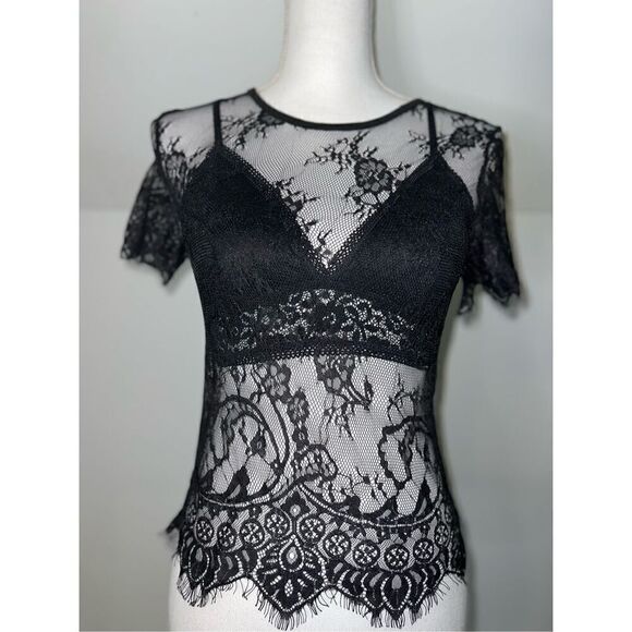 Women’s Black Lace Wireless Bra Medium - Picture 8 of 8